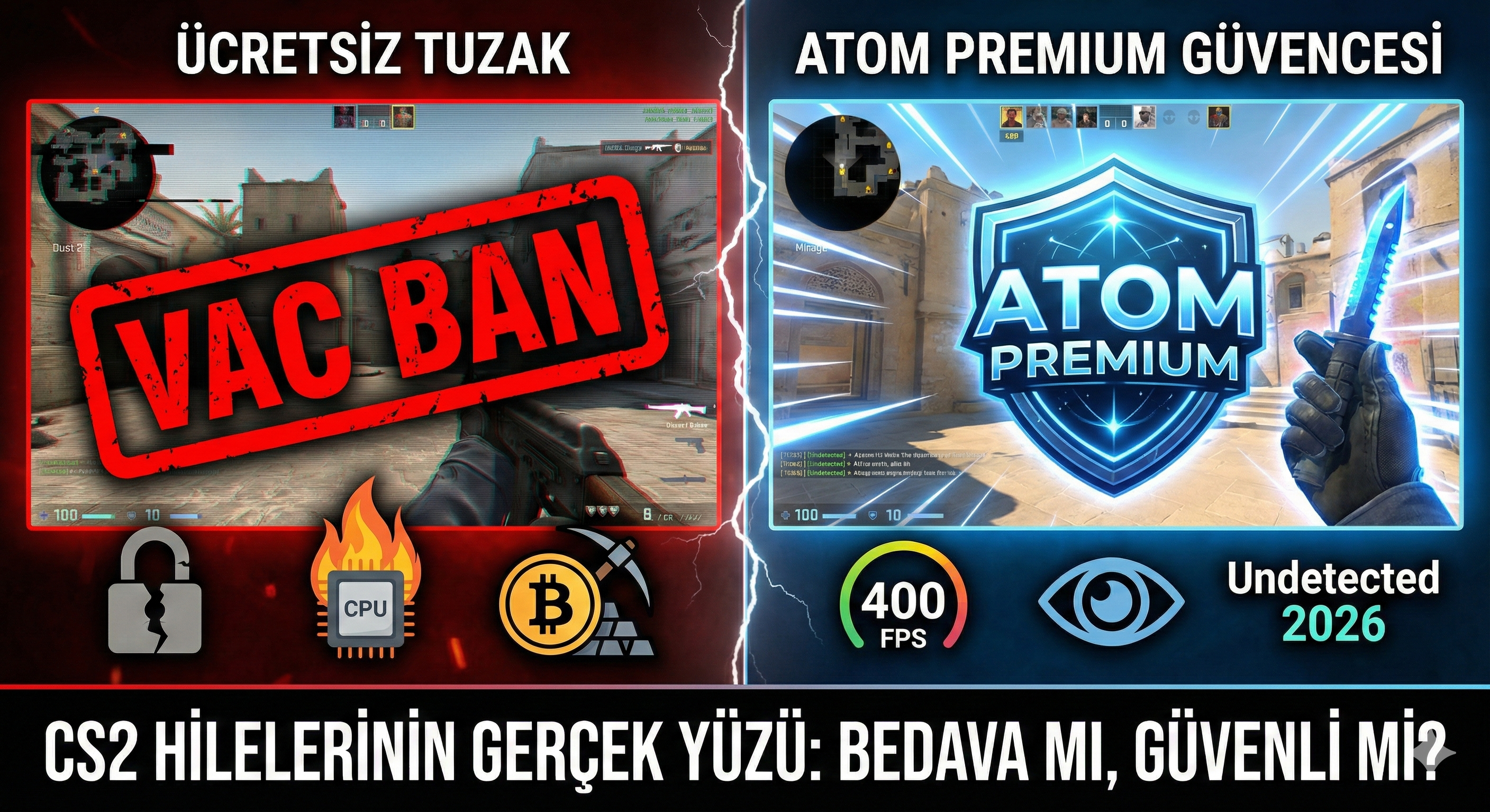 Ücretsiz CS2 Hileleri Neden Tehlikeli? Gizli Riskler ve Çözümler (2026)