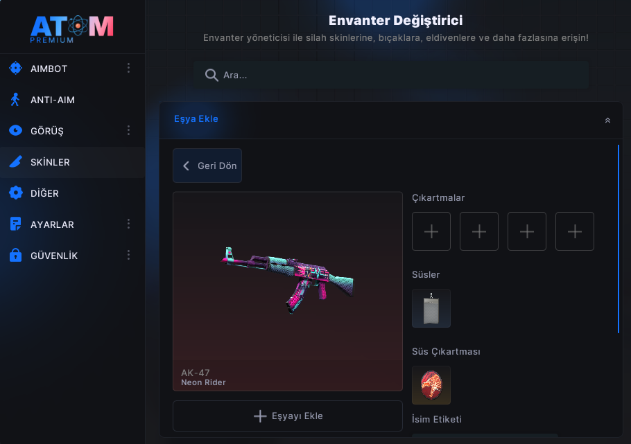 cs2 skin changer satın al